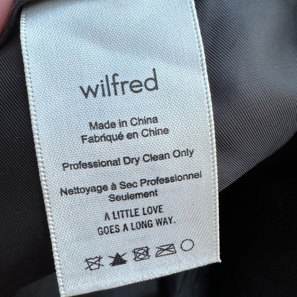 Aritzia Wilfred tapered straight leg dress pants black size 8 style DTR4-6741-37 - Picture 3 of 9